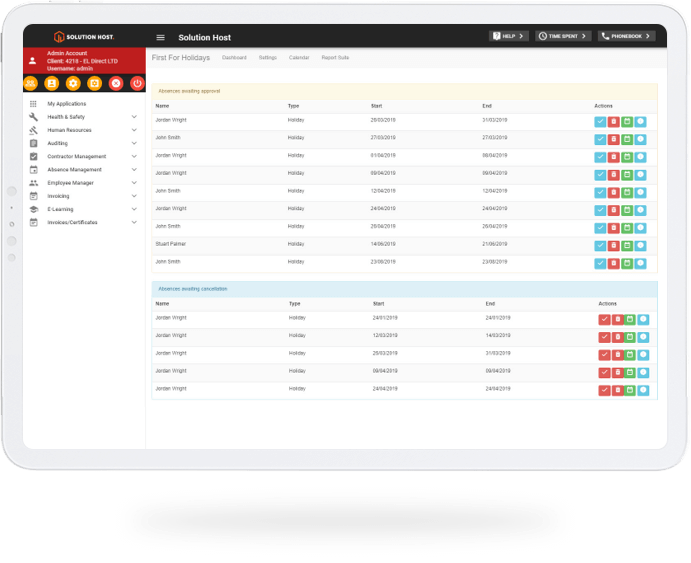 First For Holidays - HR Software