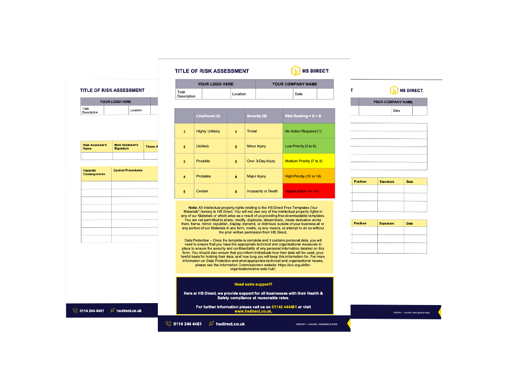 HS Direct risk assessment template